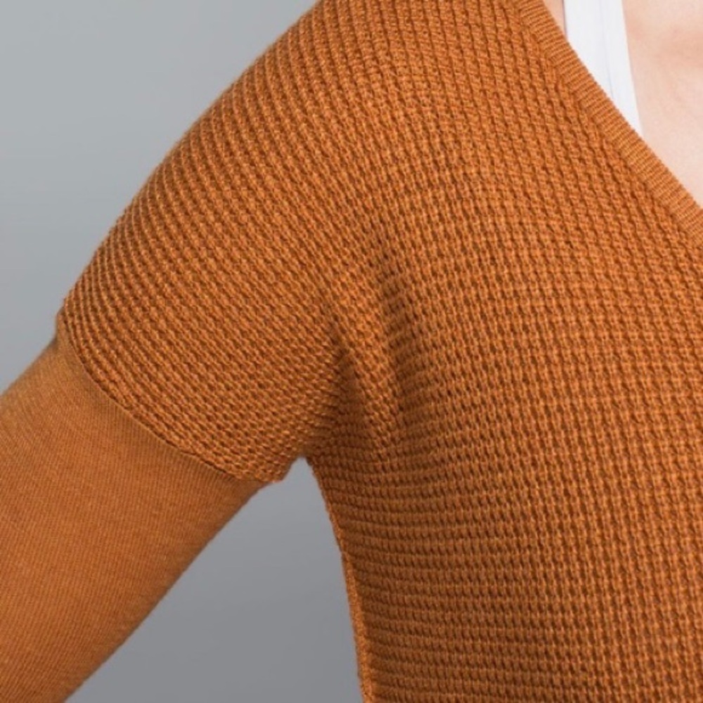 Lululemon The Sweater Life Heathered Spicy Pumpkin Knit Sweater - Picture 3 of 12